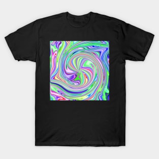 Colorful Round Candy Stripe Vortex Abstract T-Shirt